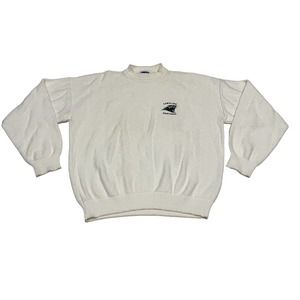 BOXY Vintage Carolina Panthers VTG Mens Sweater Nutmeg Mills Team NFL Made USA